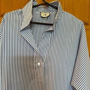 Tuckernuck || WIllow Blouse Blue Stripe XL